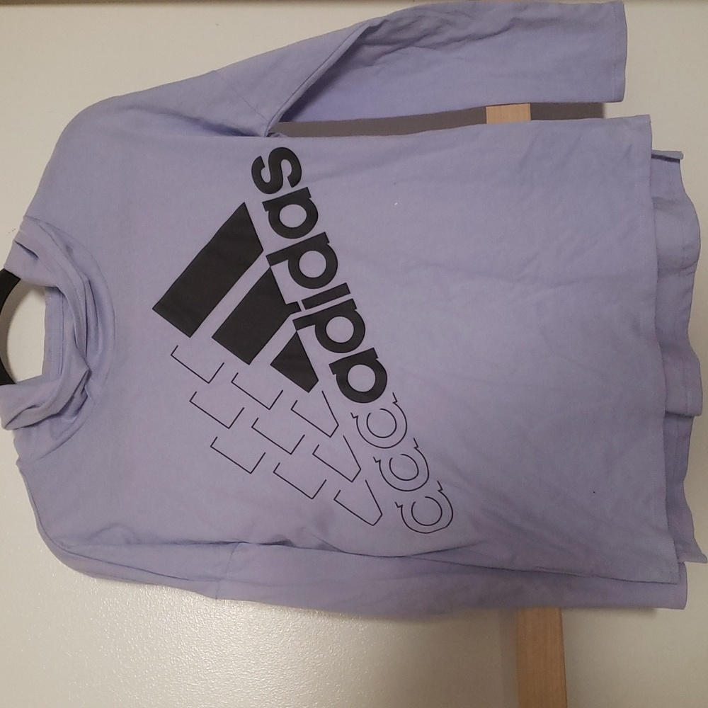 Adidas Lavender Girls hoodie size Large euc - Picture 1 of 5